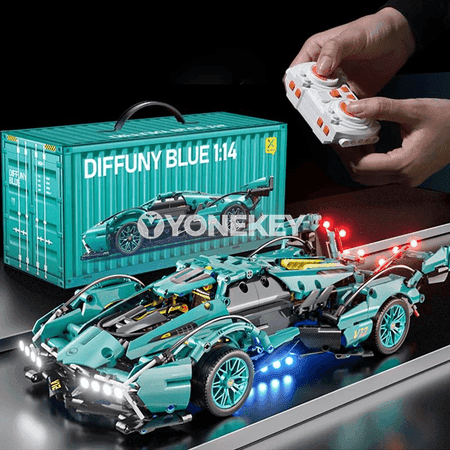 Çagalar üçin gurluşyk bloklary: sporty awtoulag modeli, 2023 sowgat