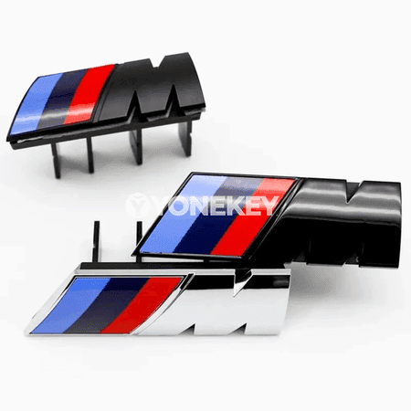 BMW üçin 3D M emblema — öň gril nyşany, ABS tuning aksesuary