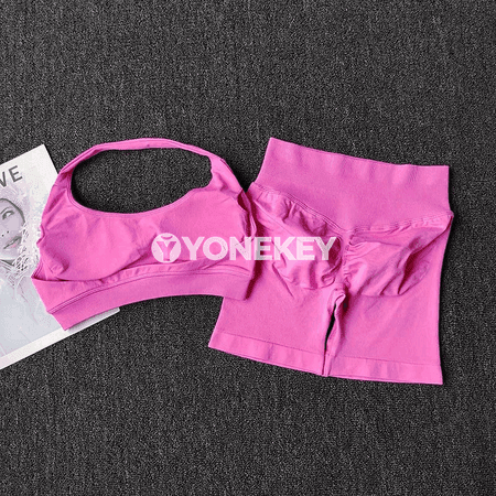 Aýal-gyzlar üçin tikinmeýän yoga toplumy, sport bra we şortik