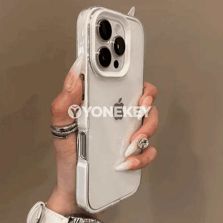 iPhone 11-16 üçin translýuçar ýüpek ýaly ýeňil gorag gapagy