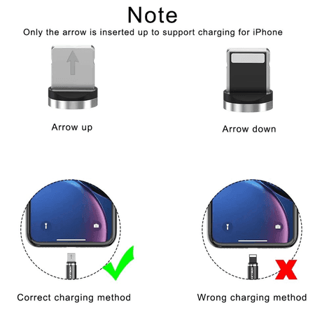 NNBILI LED magnit USB kabeli, Type C / Micro USB çalt zarýad