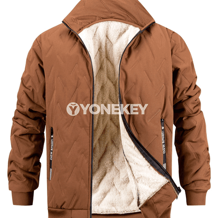 Erkekler üçin ýyly fleece gyş penjeki, gündelik we açyk howa üçin