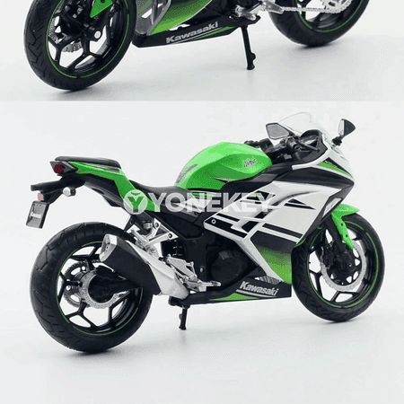 Kawasaki H2R Ninja 1:12 metal motosikl modeli, ýagtylyk we sesli