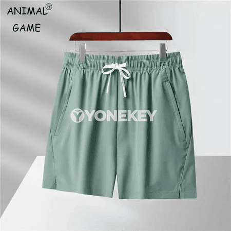 Erkekler üçin ýeňil sport şortikleri, zip jübili, çalt guradyjy