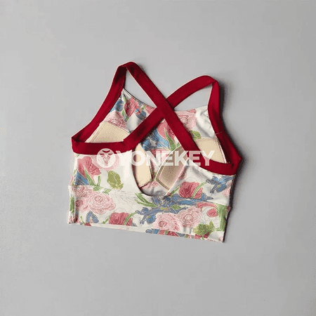 Zenanlar üçin sport bra, kross gaýyşly, dem alýan, push-up