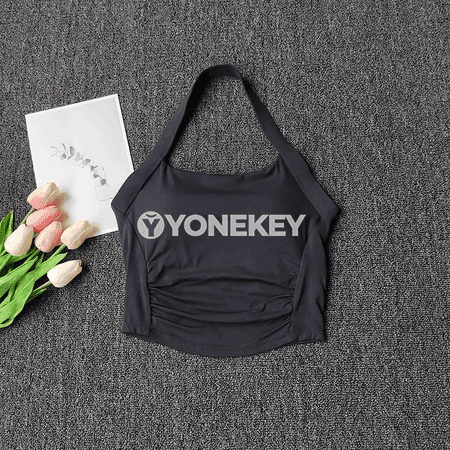 Aýallar üçin arka açyk sport bra, yoga we fitnes üçin