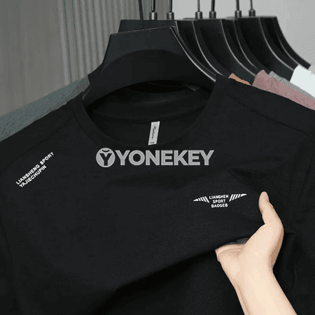 Erkekler üçin tomusky rahat köýnek, tegelek boýunly futbolka