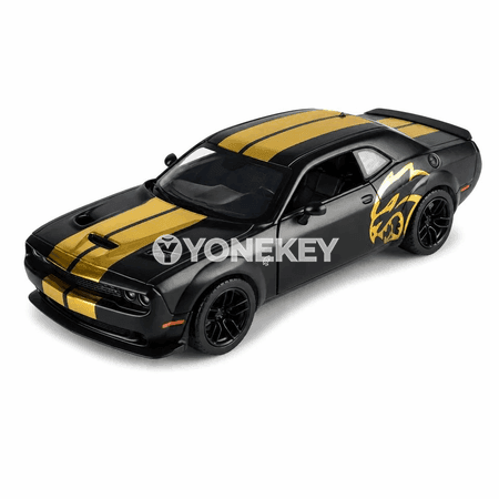 MOTORMAX 1:24 Dodge Challenger SRT Hellcat metal model maşyn, sesli-ýagtyly