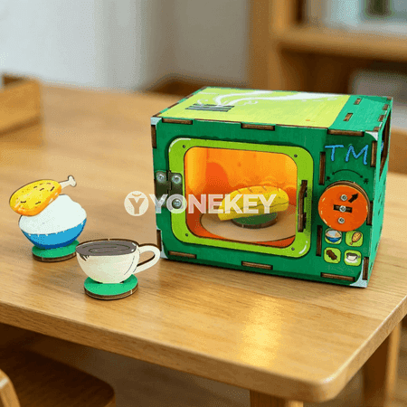Çagalar üçin DIY ylym-bilim deney modeli: mikrotolkunly peç