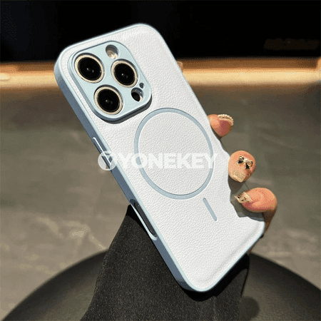 iPhone üçin MagSafe mat PU deri örtük, magnitli, mat görnüş