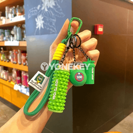 Fitnes üçin dambel görnüşli silikon açar asgyjy
