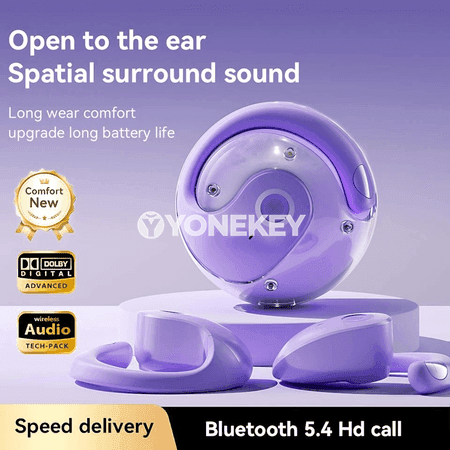 OWS simsiz Bluetooth naushnik, mikrofonly, HiFi, sport üçin