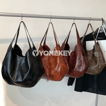 Zenanlar üçin uly göwrümli PU deri egin sumkasy, gündelik model