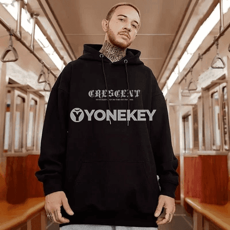 Erkekleriň giň kesimli kapýuşonly puloweri, retro çaply, M-8XL