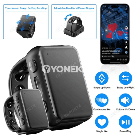 Telefony dolandyrýan akylly ýüzük: Bluetooth, surata we wideoga gözegçilik