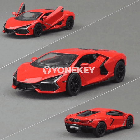 KiNSMART Lamborghini Revuelto 1:38 metal model awtoulagy, çekip barýan