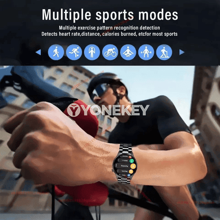 Ola Esporte HW12 akylly sagat, AMOLED ekran, GPS, Bluetooth jaň, IP68