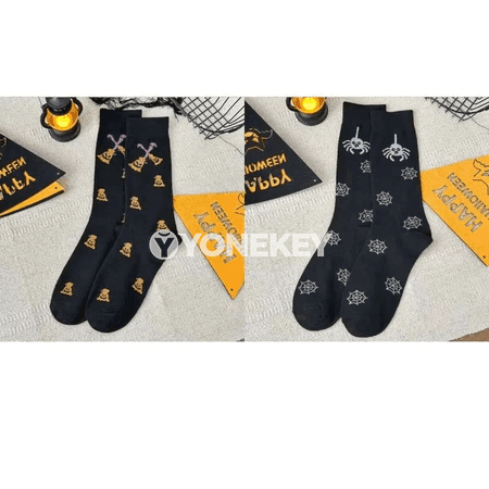 2 jübüt Halloween ruh görnüşli uniseks joraplar