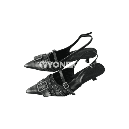 Zenanlar üçin stiletto sandal, inçe topukly, metal bezegli
