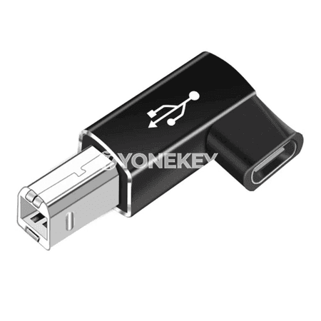 USB B erkekden Type-C aýala adapter, printer we skaner üçin