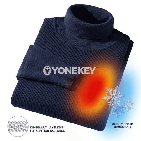 Erkekler üçin ýyly örülen ýokary boýun switer, galyň güýz-gyş pulower