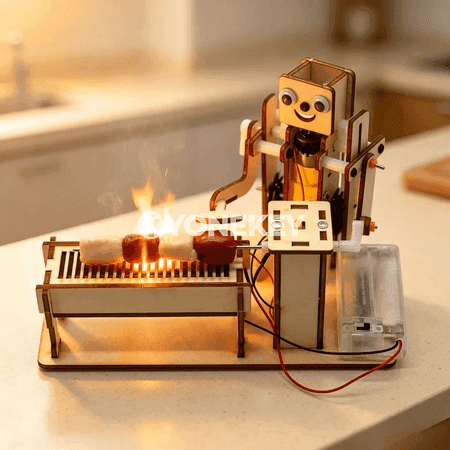 DIY ýygnalýan barbekýu robot modeli, okuw we tejribe toplumy