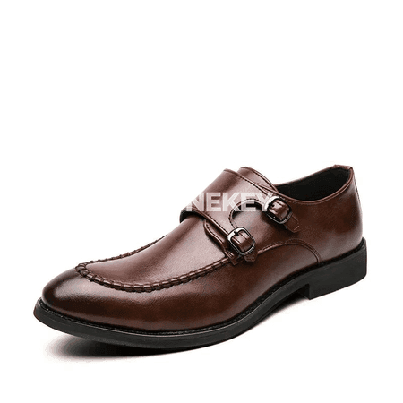 Erkekler üçin klassik iş köwüşleri, ýiti burunly, slip-on