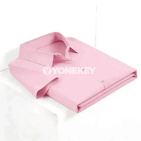 Erkekler üçin ýeňil tealy gysga ýeňli klassik köýnek, slim fit