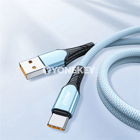 NNBILI 240W USB-C tiz zarýad kabeli, 5A, 2 m çenli