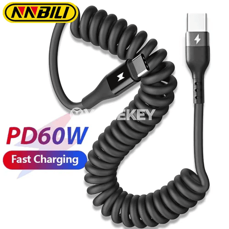 NNBILI PD 60W USB-C – Type-C çalt zarýad kabeli, 1 m / 1.5 m / 2 m