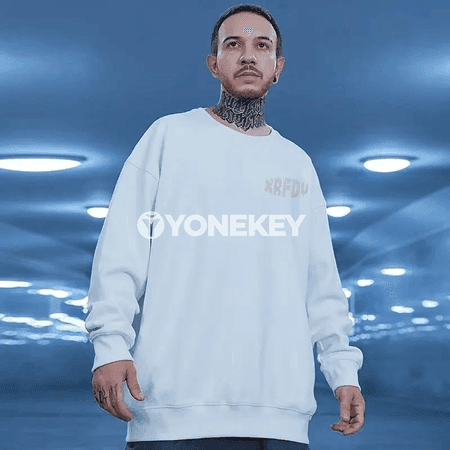 Erkekler üçin oversized sport switeri, reňkli avatar çaply