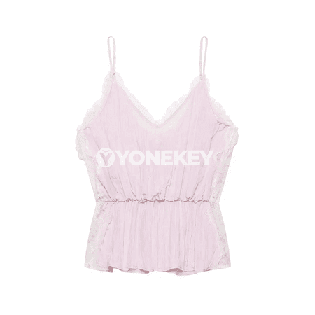 Zenanlar üçin dantelli ýeňil camisole top, tomusky täze görnüş