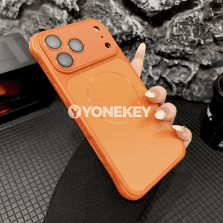 iPhone üçin magnitli mat gara gapak, zarba garşy lens goragly