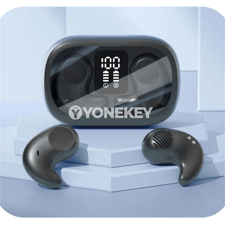 Simsiz Bluetooth TWS nauşniklar, mikrofonly we LED displeýli