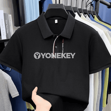 Erkekler üçin ýeňil, dem alyşly tomus polo futbolka