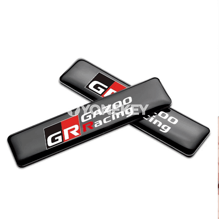 Toyota üçin 2/5/10 sany epoksi awto sticker — GR Racing bezegi