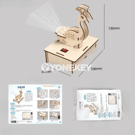 Çagalar üçin DIY süýüm-optik çyraly ylmy-bilim gurnama oýunjagy