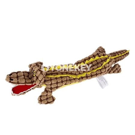 Itiň sesi çykýan ýumşak krokodil oýunjagy, doldurylmaýan