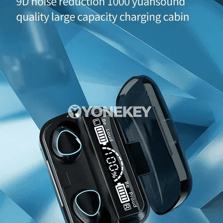 M10 simsiz Bluetooth naýnikler, sport üçin mikrofonly TWS