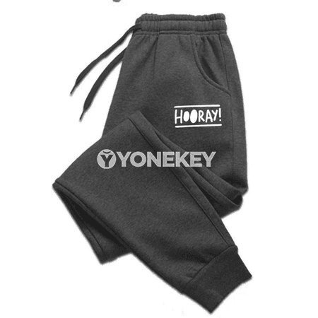 Erkekler üçin ýyly sport jogging balaklar, giň kesimli, güýz-gyş
