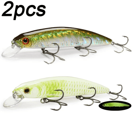 2 sany ýüzýän minnow balyk sili toplumy, 24g, 14 sm