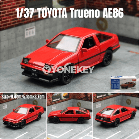 Toyota Trueno AE86 1:37 klassiki metal awtoulag modeli