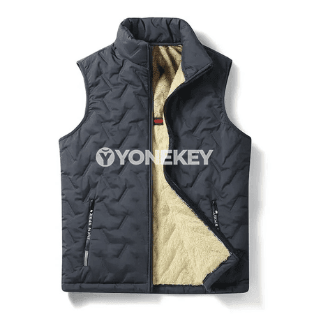 Erkekler üçin ýyly ýele garşy ýeňsiz cashmere jilet, gyş üçin