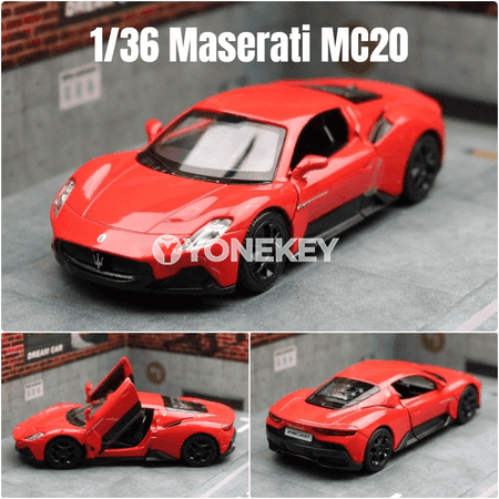 Maserati MC20 1:36 metal awto modeli, çekip goýbermekli