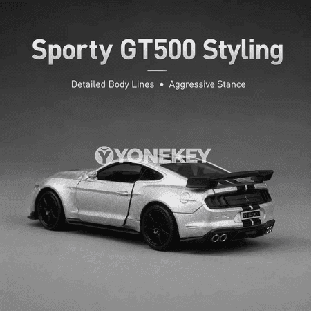 1:38 Ford Mustang Shelby GT500 model maşyny, kolleksiýa üçin