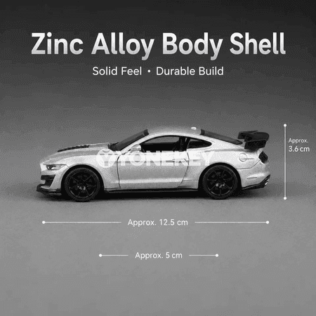 1:38 Ford Mustang Shelby GT500 model maşyny, kolleksiýa üçin