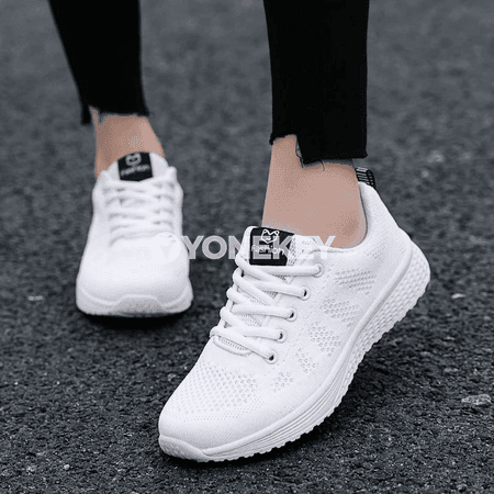 Zenanlar üçin ýeňil sport kedleri, platformaly, dem alýan