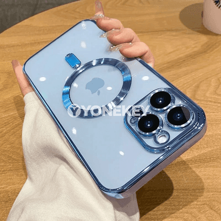 iPhone üçin magnitli wireless zarýadly transparant bumper gaby