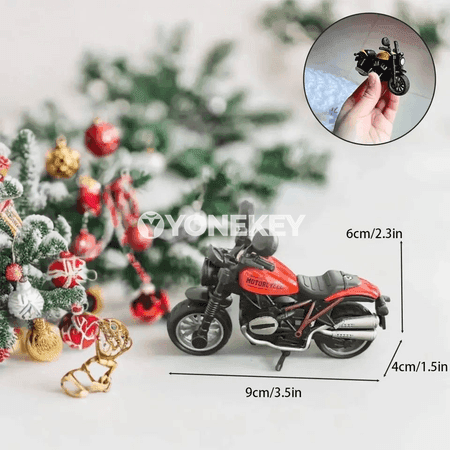 Mini motosikl modeli, çagalar üçin metal kolleksiýa oýnajygy, sowgat