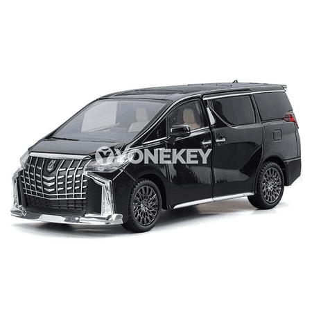 TOYOTA Alphard 1:24 metal model awtoulag, sesli‑yşykly, gapy açylýan